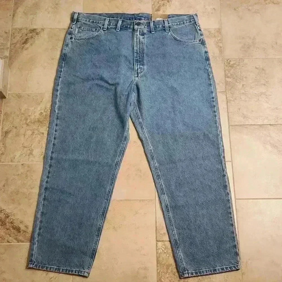Carhartt Relaxed Fit Tapered Leg Cotton Jeans - Picture 1 of 12
